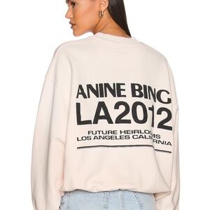 ANINE BING Jaci Sweatshirt Bing LA S/P Washed Pink
